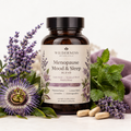Menopause Mood and Sleep Blend supplement bottle with botanicals