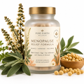 Menopause Relief Formula supplement bottle with botanicals
