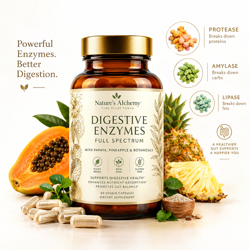 Full-Spectrum Digestive Enzymes supplement bottle