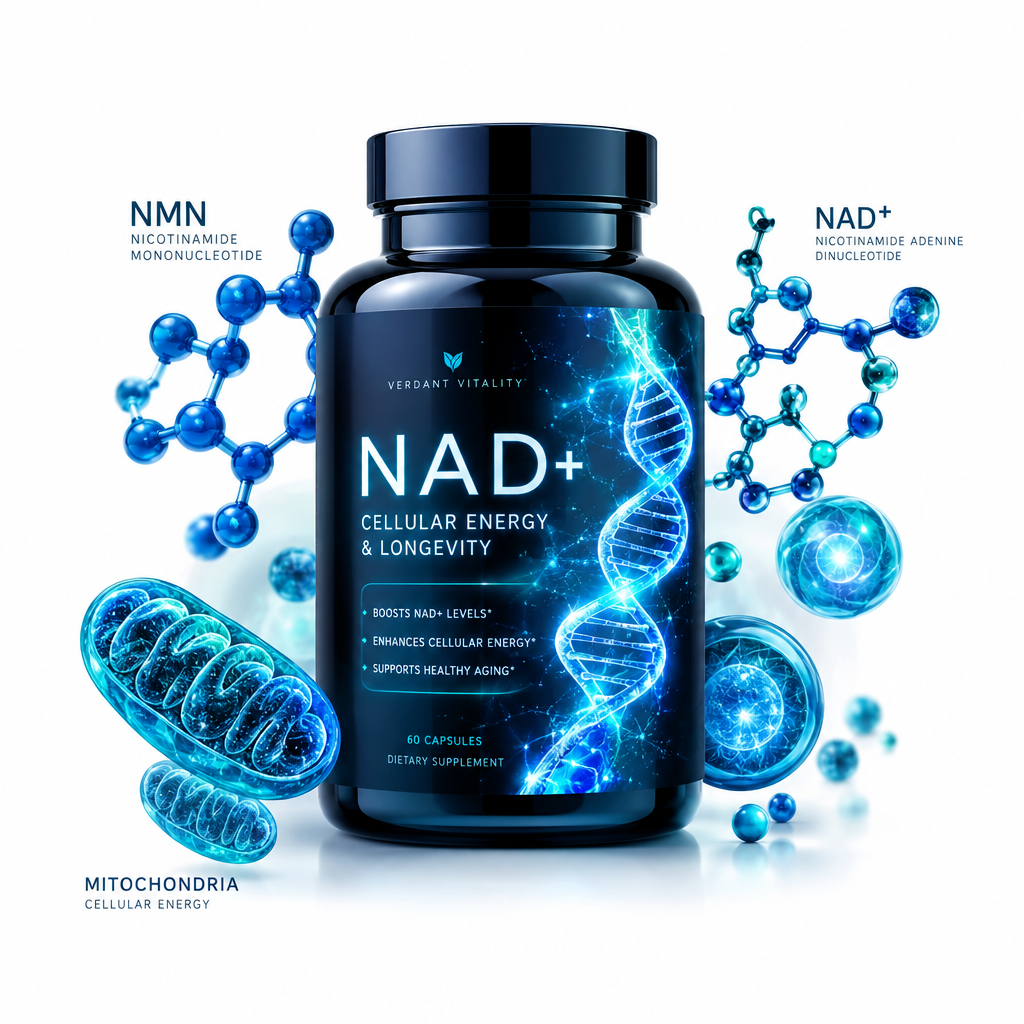 NAD+ Cellular Energy and Longevity supplement bottle