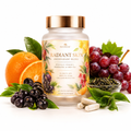 Radiant Skin Antioxidant Blend supplement bottle with berries and botanicals