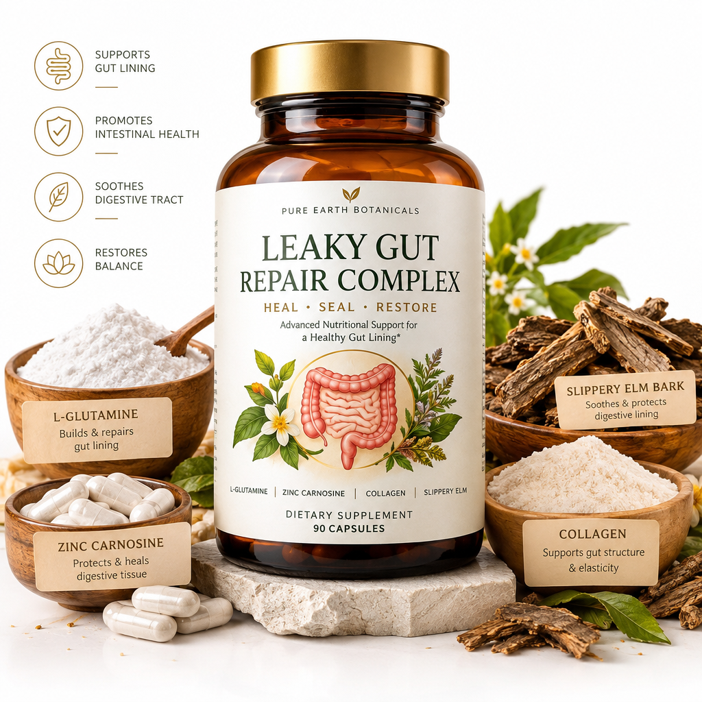 Leaky Gut Repair Complex supplement with healing botanicals